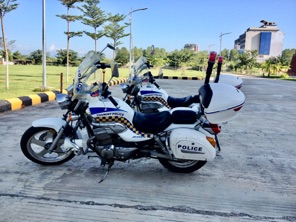The tourist police in Naypuidaw had nice Chinese custom bikes