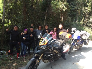 Happy Malaysian bikers on the way to Mae Sariang